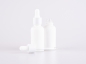 Preview: Weissglasflasche 30ml, mit Pipette weiss