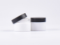 Preview: Weissglasdose, 50ml, mit Deckel schwarz