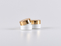 Preview: Weissglasdose, 7ml, mit Deckel gold