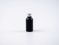 Mobile Preview: glasflasche-schwarzmatt-30ml-silberdeckel-aluminium