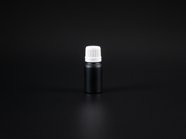 Schwarzglasflasche 10ml, mit Tropfmontur OV für wässrige Lösungen