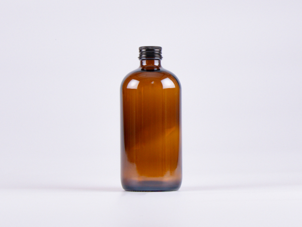 Braunglasflasche 500ml, mit Schraubverschluss Aluminium