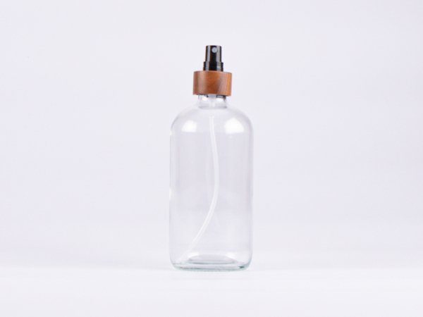 Klarglasflasche 500ml, mit Zerstäuber Walnut