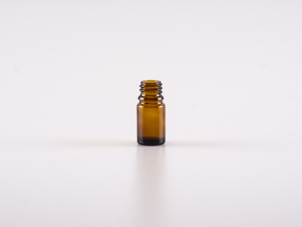 Braunglasflasche 5ml, DIN 18, ohne Montur