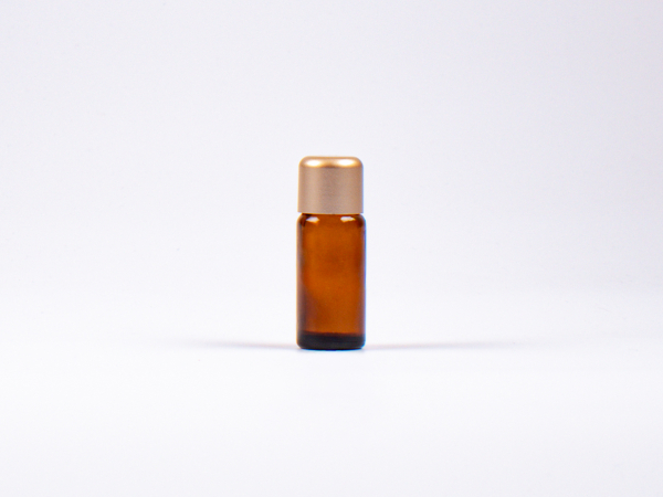 Braunglasflasche 10ml, mit Tropfmontur Gold