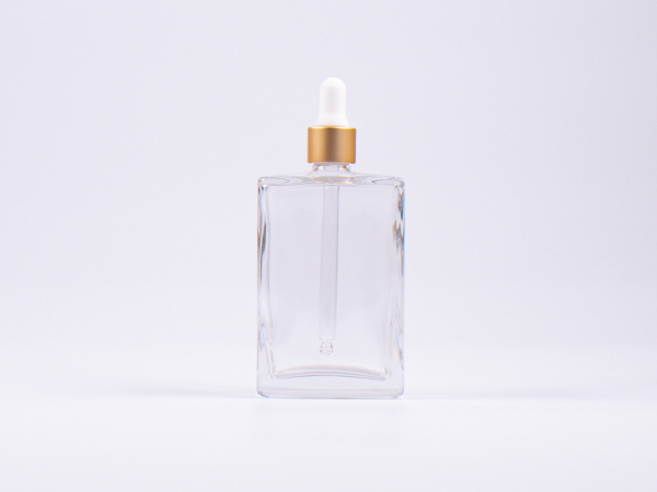 Klarglasflasche Miro 100ml - Pipette gold