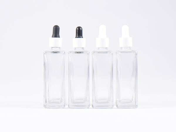 Klarglasflasche Miro 100ml - Pipette weiss