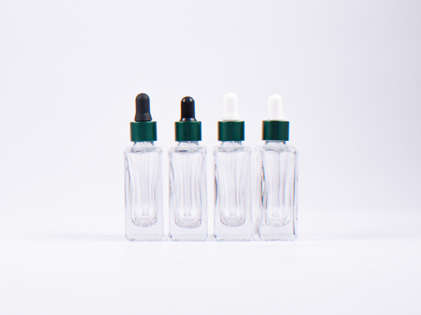Klarglasflasche Miro 50ml - Pipette grün-matt