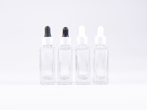 Klarglasflasche Miro 50ml - Pipette weiss