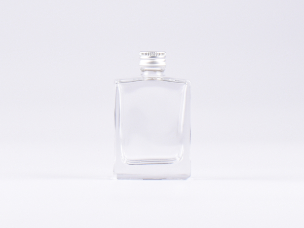 Klarglasflasche Miro 50ml - Schraubverschluss Aluminium