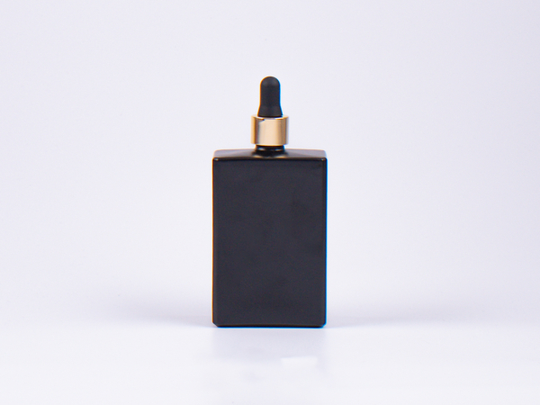 Schwarzglasflasche Miro 100ml - Pipette gold