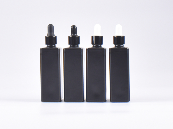 Schwarzglasflasche Miro 100ml - Pipette schwarz