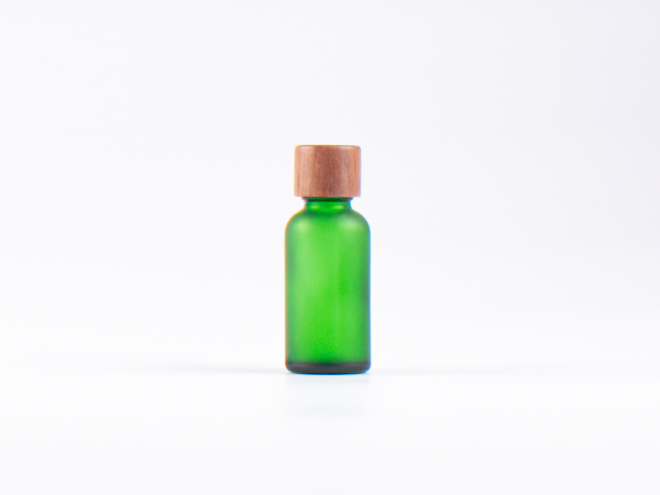 Grünglasflasche 30ml, mit Schraubverschluss Walnut