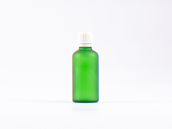 Grünglasflasche 50ml, mit Schraubverschluss OV