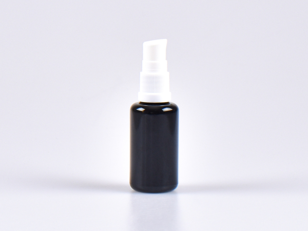 MIRON Violettglasflasche 30ml, mit Lotionspumpe Kunststoff