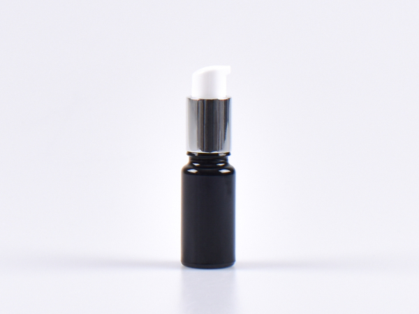 MIRON Violettglasflasche 10ml, mit Lotionspumpe Aluminium, 4 Color