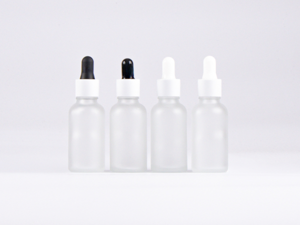 säuremattierte Flasche 50ml, mit Pipette weiss