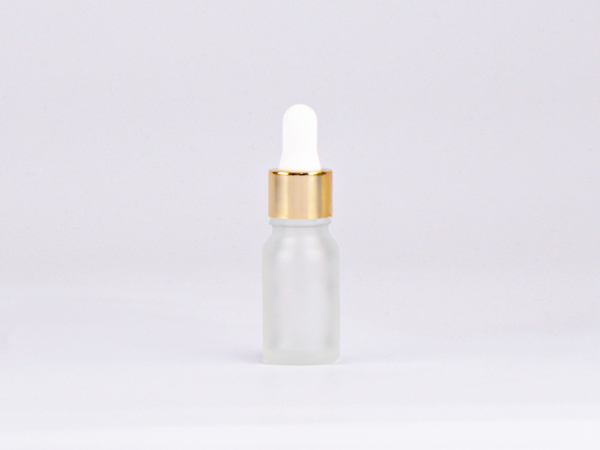 säuremattierte Flasche 10ml, mit Pipette gold