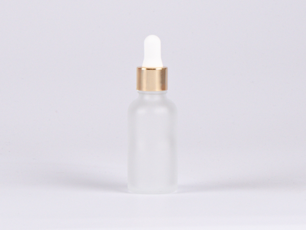säuremattierte Flasche 30ml, mit Pipette gold