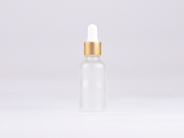säuremattierte Flasche 30ml, mit Pipette gold