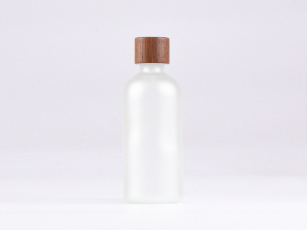 säuremattierte Flasche 100ml, mit Schraubverschluss Walnut
