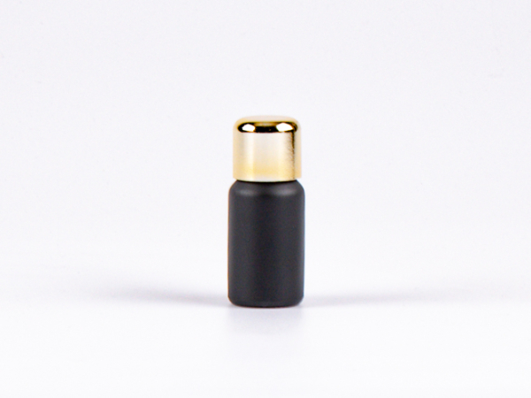 Schwarzglasflasche 10ml, mit Tropfmontur Gold gold