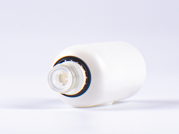 Weissglasflasche 30ml, mit Schraubverschluss & Giessring