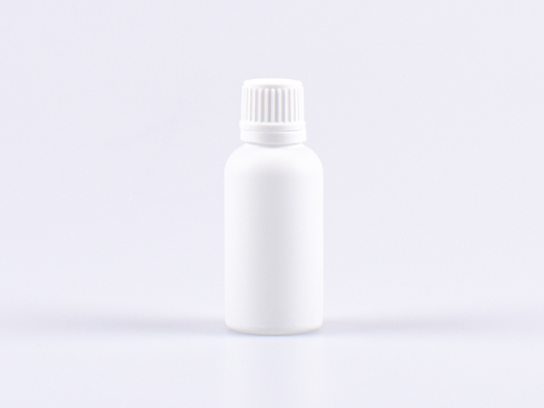 glasflasche-weiss-matt-tropfmontur