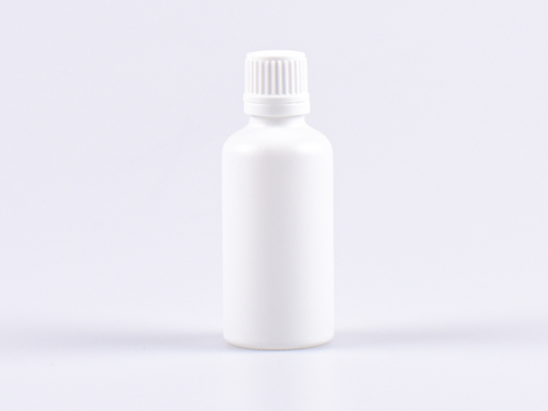 glasflasche-weiss-matt-tropfmontur