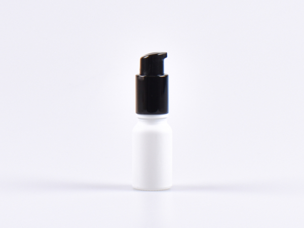 Weissglasflasche 10ml, mit Lotionspumpe Aluminium, 4 Color