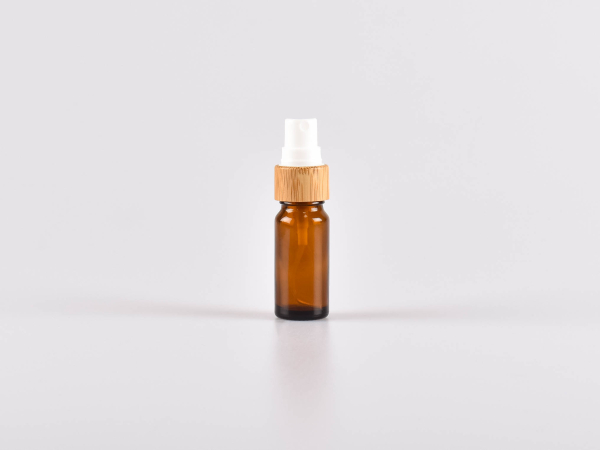 Braunglasflasche 10ml, mit Zerstäuber Bambus