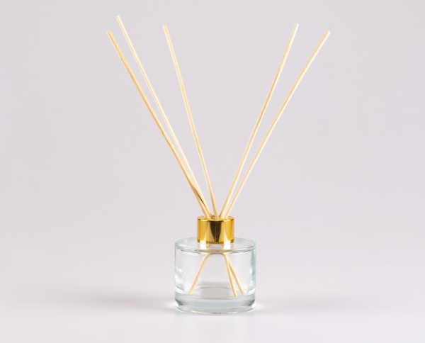 Duftflasche, "Lilly", Klarglas, 90ml, mit Duftstäbchen