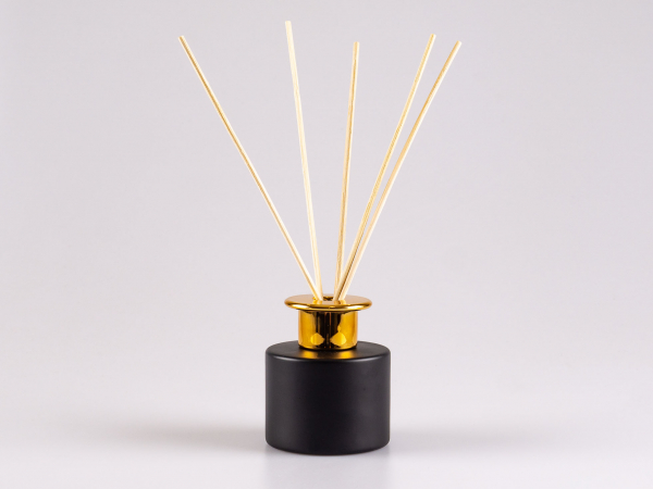 Duftflasche "Lilly", Schwarzglas, 130ml, mit Duftstäbchen