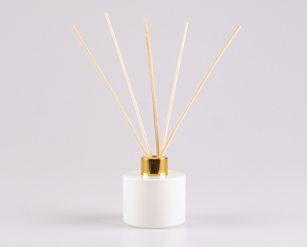 Duftflasche "Lilly", Weissglas, 130ml, mit Duftstäbchen