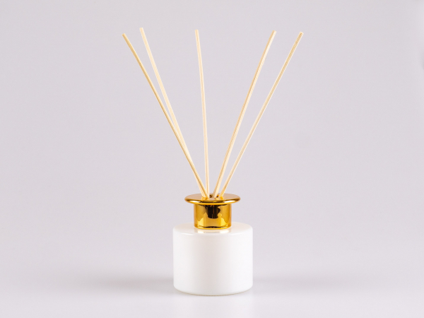 Duftflasche "Lilly", Weissglas, 130ml, mit Duftstäbchen