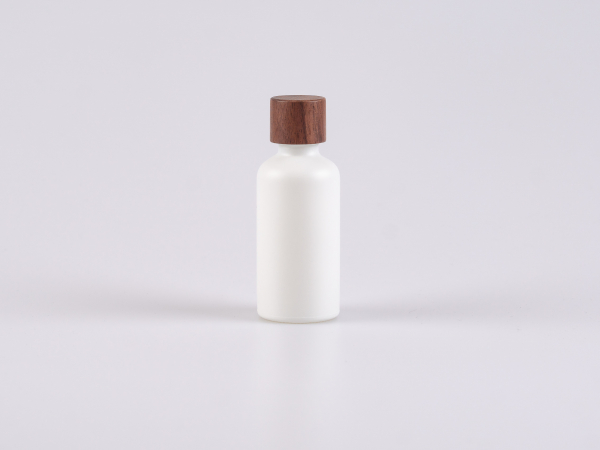 Weissglasflasche 50ml, mit Schraubverschluss Walnut