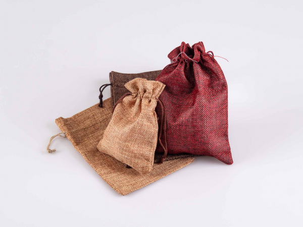 Jute (Leinen) Beutel gross, 11.5x14.5cm