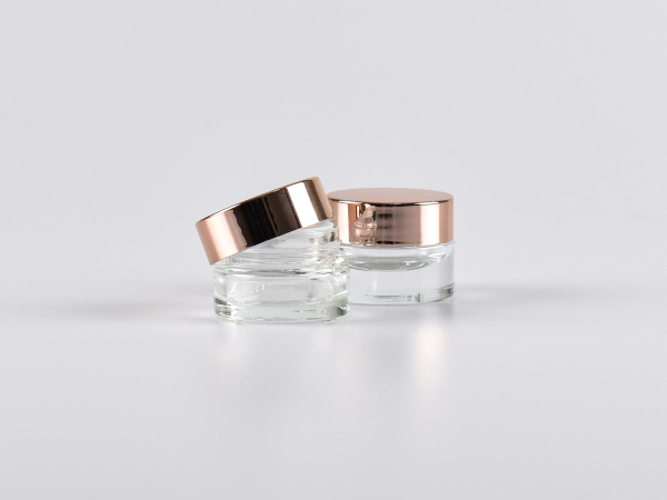 Klarglasdose 7ml, mit Deckel rosé