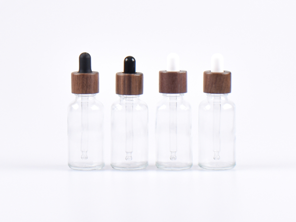 Klarglasflasche 30ml, mit Pipette Walnut