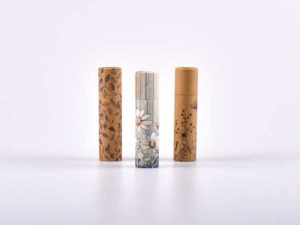 Lippenstifthülse "Eco Design Flower", 5ml, aus Pappe