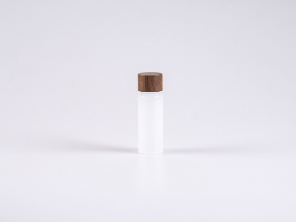 Flasche "Nasa" 50ml, LD-PE, mit Deckel Walnut