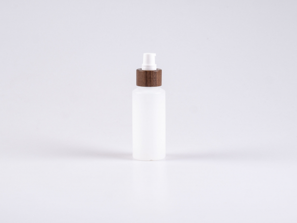 Flasche "Nasa" 100ml, LD-PE, mit Lotionspumpe Walnut