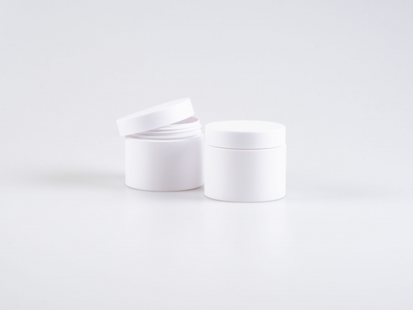 Dose "Neville", 150ml, mattweiss, mit Deckel Kunststoff, weiss/schwarz