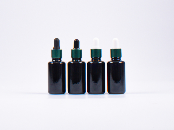 MIRON Violettglasflasche 10ml, mit Pipette grün-matt