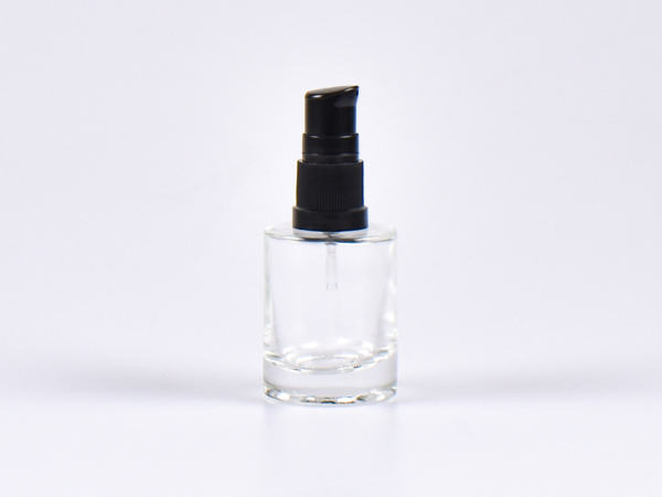 Glasflasche "Raoul" 30ml, mit Lotionspumpe Kunststoff