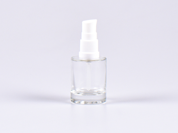 Glasflasche "Raoul" 30ml, mit Lotionspumpe Kunststoff