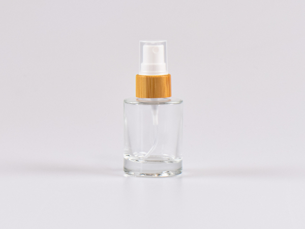 Glasflasche "Raoul" 30ml, mit Zerstäuber Bambus