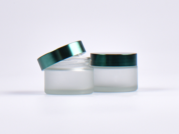 Glasdose säuremattiert, 50ml, mit Deckel grün
