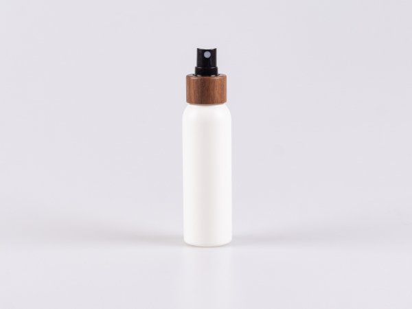 Flasche "Tara" 100ml, matt-weiss, mit Zerstäuber Walnut