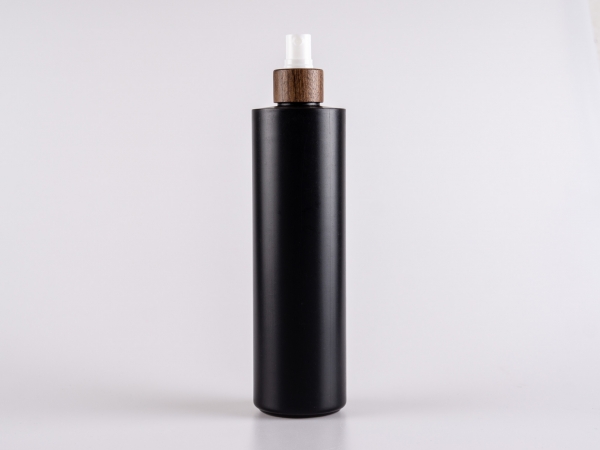Flasche "Tara" 500ml, matt-schwarz, mit Zerstäuber Walnut